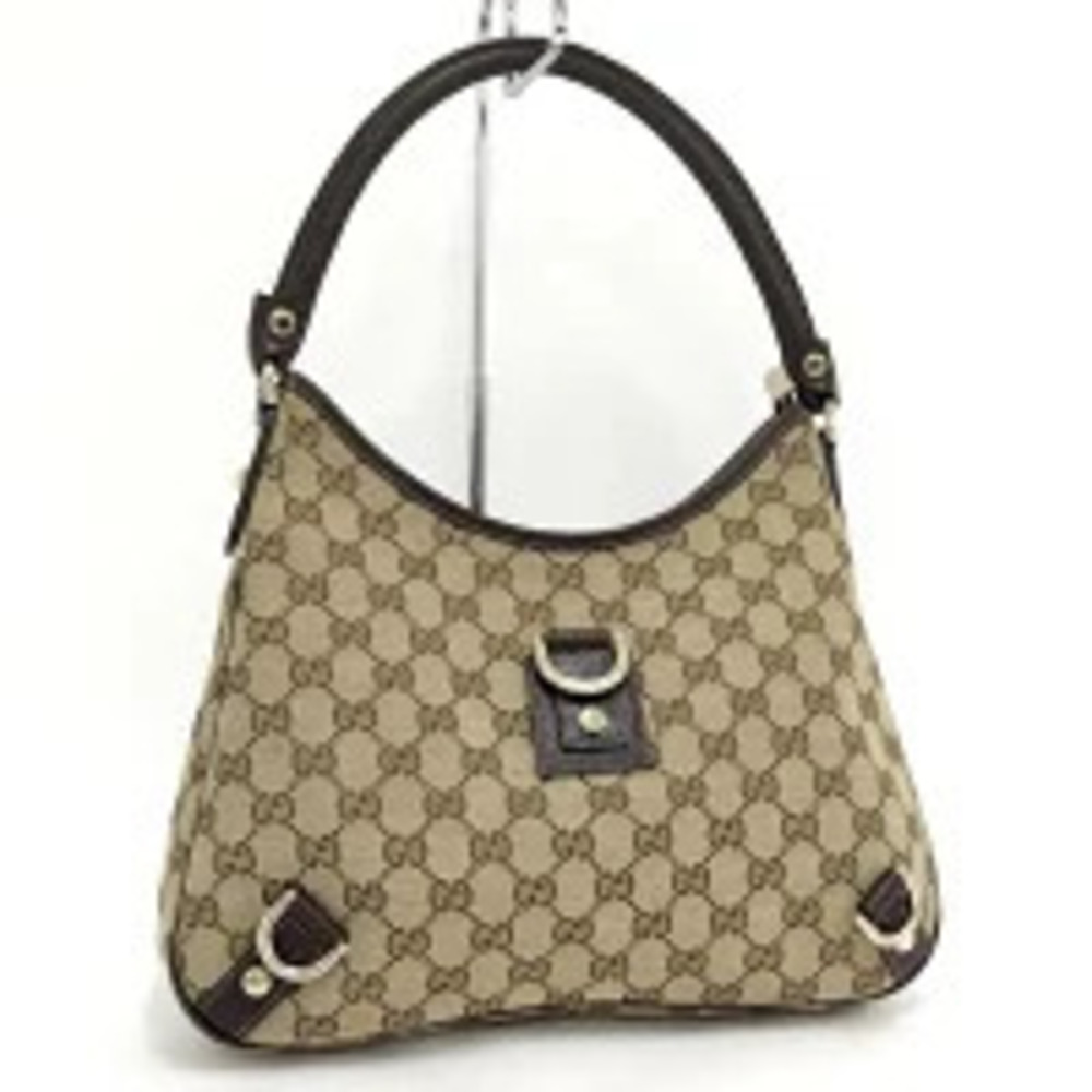 GUCCI handbag GG canvas leather beige